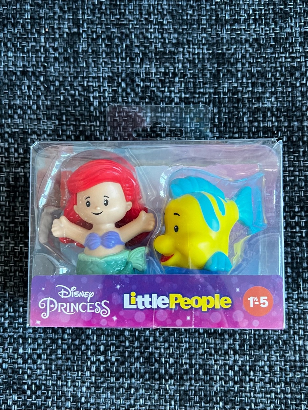 NIB Fisher Price X Disney Little People Ariel and Flounder Figures